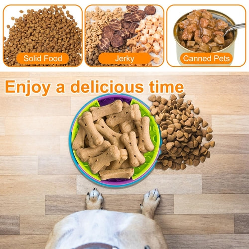 3-in-1 Interactive Slow Feeder Bowl – Anti-Choking Puzzle Bowl for Dogs & Cats