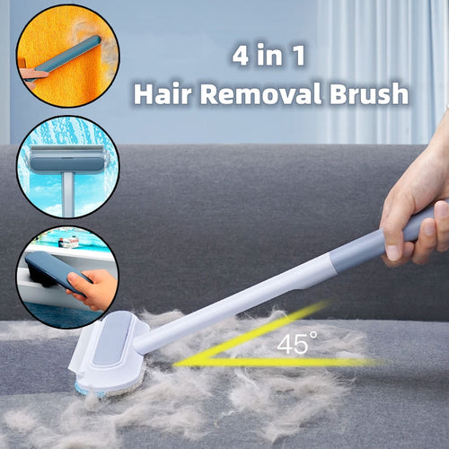 4-in-1 Pet Hair Removal Brush – Fur & Lint Remover for Furniture, Car Seats & Clothes
