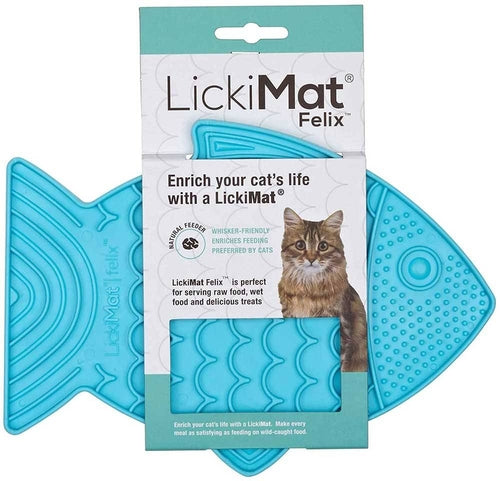 LickiMat Felix Fish-Shaped Slow Feeder for Cats