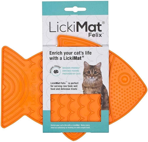 LickiMat Felix Fish-Shaped Slow Feeder for Cats