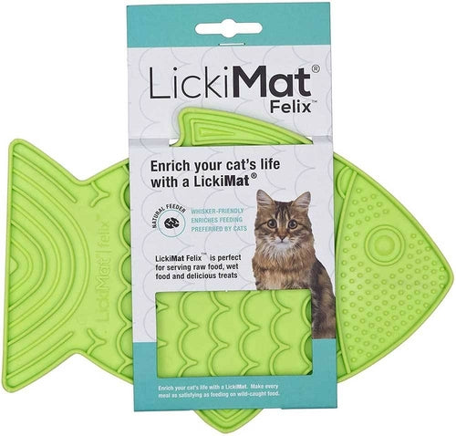 LickiMat Felix Fish-Shaped Slow Feeder for Cats