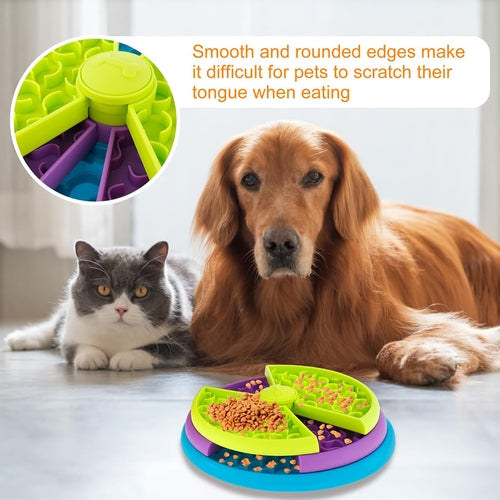 3-in-1 Interactive Slow Feeder Bowl – Anti-Choking Puzzle Bowl for Dogs & Cats