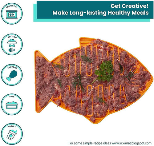 LickiMat Casper Fish-Shaped Slow Feeder for Cats