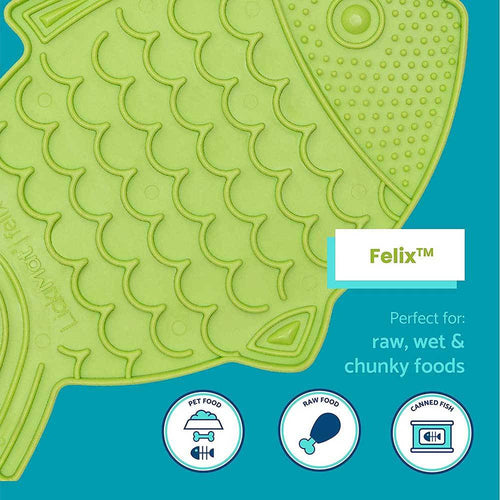 LickiMat Felix Fish-Shaped Slow Feeder for Cats