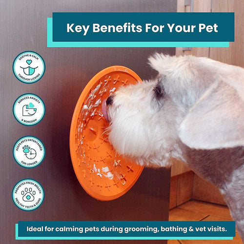 LickiMat Splash Slow Feeder Bowl – Calming Licking Mat for Dogs & Cats