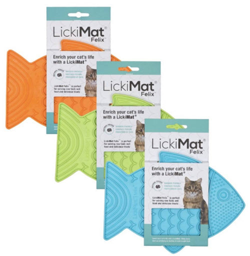 LickiMat Felix Fish-Shaped Slow Feeder for Cats
