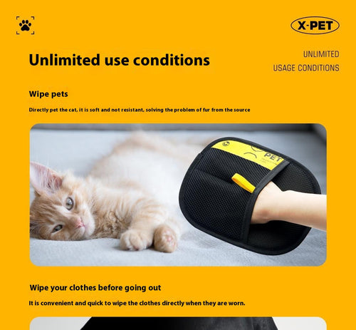 Pet Hair Removal Gloves – Reusable Fur & Lint Remover for Sofas, Carpets & Clothes