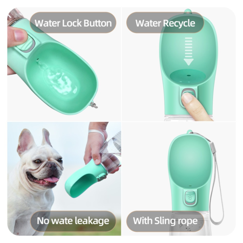Portable Dog Water Bottle - Leak-Proof Travel Water Dispenser for Walks & Hikes