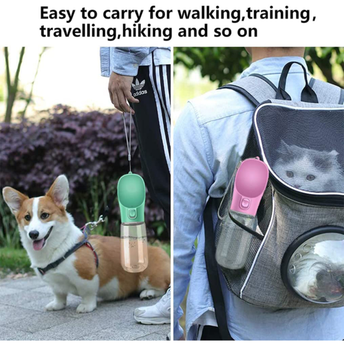 Portable Dog Water Bottle - Leak-Proof Travel Water Dispenser for Walks & Hikes