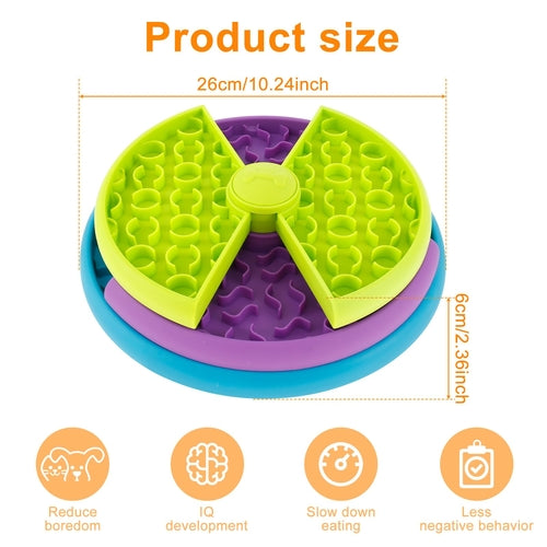 3-in-1 Interactive Slow Feeder Bowl – Anti-Choking Puzzle Bowl for Dogs & Cats