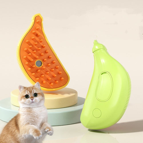 3-in-1 Steam Pet Brush – Steamy Spray Grooming & Massage Brush for Cats & Dogs